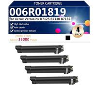 Cartuccia Toner Nera ad alta Capacità di Ricambio per Xerox 006R01819 Toner Compatibile per Xerox VersaLink B7125 B7130 B7135 Stampante,Black-4 pack