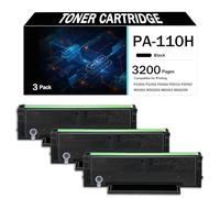 Cartuccia toner nera ad alta capacità PA-110H (con chip) per stampante laser Pantum P1000 P1050 P2000 P2010 P2050 M5000 M50005 M6000 M6005N Series, per 3200 pagine,Black-3PCS