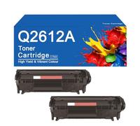 Cartuccia toner nera Q2612A di ricambio per stampante HP Laserjet M1005mfp M1319f 3015 3020 3030 3050 3052 3055, alta capacità 20.000 pagine,Q2612A-2 Set