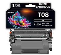Cartuccia toner nera T08 di ricambio per stampante laser Canon i-SENSYS X 1238i 1238iF 1238P 1238R 1238Pr, alta resa 11000 pagine, stampa nitida.,Black-No Chip