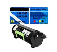 Cartuccia toner nero 56F200E 56F2HOE 56F2X0E 56F2U0E (con chip) compatibile con le stampanti Lexmark MS321/421/521/621/622 e MX321/421/521/522/622