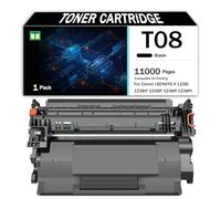 Cartuccia toner nero ad altissima capacità T08 T08L con chip sostitutivo per stampante Canon i-SENSYS X 1238i 1238iF 1238P 1238R 1238Pr, BK 11000 pagine,Black-With Chip