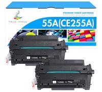 Cartuccia toner nero CE255A 55A: confezione da 2 pezzi di ricambio compatibile per HP 55A 55X CE255A CE255X P3015 P3015dn P3015x Pro 500 MFP M521dn M521dw M521 M525 inchiostro stampante