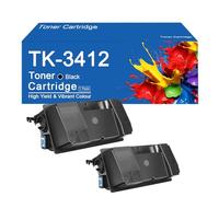 Cartuccia toner nero TK-3412 ad alta capacità, sostitutiva per TK-3412 TK-3410, compatibile con la stampante Kyocera ECOSYS PA5000x, facile da installare e utilizzare.,TK3412-2Set