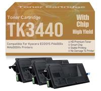 Cartuccia toner nero TK-3440 compatibile con PA6000x MA6000ifx Cartucce toner ad alta resa ad alta capacità per Kyocera ECOSYS PA6000x MA6000ifx 40000 pagine con chip,TK3440-3PC
