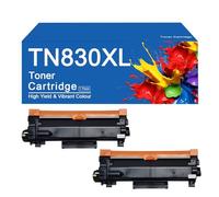Cartuccia toner nero TN830XL ad alta capacità, 3000 pagine di ricambio per stampante Brother MFC-L2760DW MFC-L2807DW MFC-L2820Dw MFC-L2820DWXL MFC-L2900Dw,TN830XL -2 Set