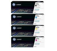 Cartuccia toner originale HP 410A CF410A, CF411A, CF412A, CF413A Confezione da 4 Nero, Ciano, Giallo, Magenta per HP Color Pro M452, MFP M377, M477.