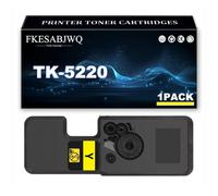 Cartuccia Toner TK-5220, Cartucce Toner TK-5220K TK-5220C TK-5220M TK-5220Y per Kyocera ECOSYS M5521cdn M5521cdw P5021cdn P5021cdw Stampante,Yellow-1 Pack