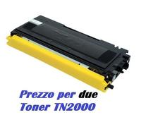 CARTUCCIA TONER TN2000 SET DA 2PZ PER BROTHER H2040 HL2050 COMPATIBILI