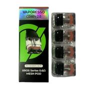Cartuccia V-aporesso XROS Top Fill Versione COREX 2.0 (0.6Ω 3 ml 4 pezzi/confezione) per Box XROS 4 NANO XROS 4 Mini XROS 3 Mini XROS Pro XROS 4 Kit Vaporizzatore Originale - No Nicotine