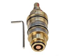 Cartuccia valvola termostatica per sistemi doccia con portata da 20 a 50 gradi C e funzione limite di sicurezza per rischi di scottature