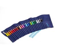 Cartucciera 24 Colori Astuccio Stoffa Blu