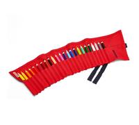 Cartucciera 24 Colori Astuccio Stoffa Rosso
