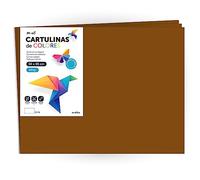 Cartulina de Colores, Cartulina Grande 50x65 cm de Colores Claros e Intensos, Cartulinas de Colores 180gr para Manualidades, Diseños Creativos y Proyectos de Arte · m-office (x25 hojas, marron)