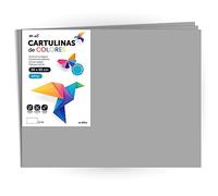 Cartulina de Colores, Cartulina Grande 50x65 cm de Colores Claros e Intensos, Cartulinas de Colores 180gr para Manualidades, Diseños Creativos y Proyectos de Arte · m-office (x50 hojas, gris)