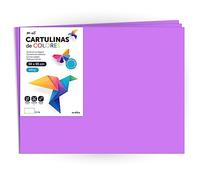 Cartulina de Colores, Cartulina Grande 50x65 cm de Colores Claros e Intensos, Cartulinas de Colores 180gr para Manualidades, Diseños Creativos y Proyectos de Arte · m-office (x125 hojas, lila)