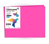 Cartulina de Colores, Cartulina Grande 50x65 cm de Colores Claros e Intensos, Cartulinas de Colores 180gr para Manualidades, Diseños Creativos y Proyectos de Arte · m-office (x125 hojas, fucsia)