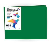 Cartulina de Colores, Cartulina Grande 50x65cm Colores Claros e Intensos, Cartulinas Colores 180gr para Manualidades, Diseños Creativos y Proyectos de Arte · m-office (x25 hojas, verde oscuro)