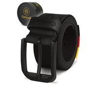 Cartvelli Cintura uomo in pelle premium Made in Germany con confezione regalo - cintura in vera pelle 40mm Nero MB21s-100