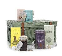 Cartwright & Butler - Cesto per tè pomeridiano natalizio, contiene focacce, tè e altro ancora, presentato in cesto di vimini, perfetto regalo di Natale, 1 pezzo di lusso 1,03 kg