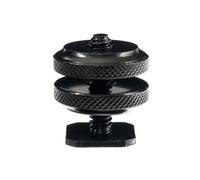Caruba Adattatore universale per slitta a contatto caldo con filettatura esterna da 1/4" (con distanziatore) nero