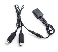 Caruba Batteria fittizia Sony NP-FW50 per la decodifica completa + cavo USB doppio da 5V 2A