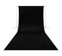 Caruba fondale fotografico in Tessuto 2,6m x 6m Nero intenso Senza Pieghe