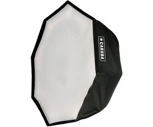 Caruba Quick Assembly Matt Silver Octabox 95 cm + griglia - Softbox professionale per studio fotografico con griglia - illuminazione morbida per ritratti e fotografia di moda - Bowen S supporto