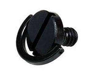 Caruba vite filettata da 1/4 con anello a D nero