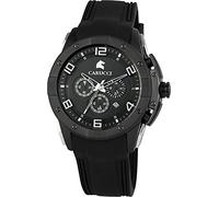 Carucci Watches CA2214BK - Orologio da uomo, cinturino in gomma, colore: nero, Nero/nero, striscia
