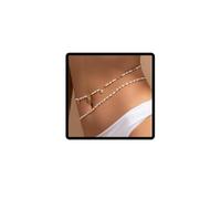 Carufin Boho Farfalla Ciondolo Catena in vita Catene per il corpo con perline di pancia Accessorio per il corpo di gioielli in vita a strati elastici per donne e ragazze