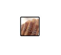 Carufin Crystal Snake Anelli Set Vintage Butterfly Stackable Joint Finger Anelli Rettile Serpente Band Gioielli per le Donne Ragazze (Oro A)
