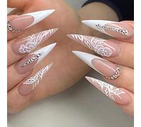 Carufin Plum Blossom - 24 unghie finte in cristallo