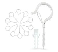 carve ideas 10 Pezzi Ganci A Vite, Ganci A Vite Con Serratura, Ganci Da Soffitto Per Cesti Di Piante, Casette Per Uccelli, Giochi A Vento E Luci, Ganci Da Parete Per Interni Ed Esterni Bianco