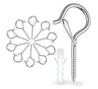 carve ideas 10 Pezzi Ganci A Vite, Ganci A Vite Con Serratura, Ganci Da Soffitto Per Cesti Di Piante, Casette Per Uccelli, Giochi A Vento E Luci, Ganci Da Parete Per Interni Ed Esterni Argento
