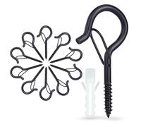 carve ideas 10 Pezzi Ganci A Vite, Ganci A Vite Neri Con Serratura, Ganci Da Soffitto Per Cesti Di Piante, Casette Per Uccelli, Giochi A Vento E Luci, Ganci Da Parete Per Interni Ed Esterni