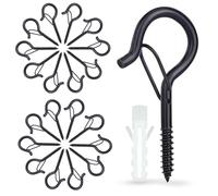 carve ideas 20 Pezzi Ganci A Vite, Ganci A Vite Neri Con Serratura, Ganci Da Soffitto Per Cesti Di Piante, Casette Per Uccelli, Giochi A Vento E Luci, Ganci Da Parete Per Interni Ed Esterni
