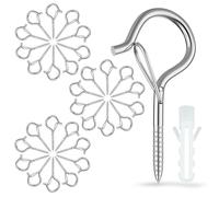 carve ideas 30 Pezzi Ganci A Vite, Ganci A Vite Con Serratura, Ganci Da Soffitto Per Cesti Di Piante, Casette Per Uccelli, Giochi A Vento E Luci, Ganci Da Parete Per Interni Ed Esterni Argento