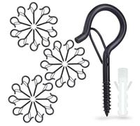 carve ideas 30 Pezzi Ganci A Vite, Ganci A Vite Neri Con Serratura, Ganci Da Soffitto Per Cesti Di Piante, Casette Per Uccelli, Giochi A Vento E Luci, Ganci Da Parete Per Interni Ed Esterni