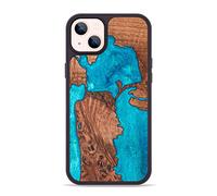 Carved - Progettato per iPhone 14 Plus | Custodia da viaggio in legno di radica e resina | Magnete compatibile MagSafe | Intarsio unico | Made in USA | Mappa di San Francisco
