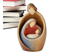 Carved Wood Look - Nativity Scene Statue | Home Decor Decorative Resin Nativity Scenes Statue | Holy Family Nativitys Scene | Nativitys Scenes Figurines Set Hand-painted For Bookcases, Kids Room