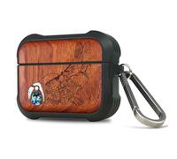 Carveit Case per AirPods Pro 3 2025 Gen Custodia, Unico Cover Incisione in legno e intarsio di cozze compatibile con AirPods Pro 3 Gen con titanio Moschettone (Rosea-Astronauta)