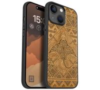 Carveit Custodia Compatibile con MagSafe per iPhone 15 Case, Legno Cover avec Magnetico per Apple 15 Custodia Paraurti Robusto TPU (Ciliegia-Un'Odissea Azteca)