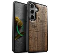 Carveit Custodia Compatibile Magsafe per Galaxy S26 Case, Legno Cover avec Magnetico per Samsung S26 Custodia Paraurti Robusto TPU (Noce-Pergamena del Mistero)