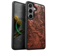 Carveit Custodia Compatibile Magsafe per Galaxy S26 Case, Legno Cover avec Magnetico per Samsung S26 Custodia Paraurti Robusto TPU (Rosea-Feroce Scontro Mitico)