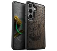 Carveit Custodia Compatibile Magsafe per Galaxy S26 Plus Case, Legno Cover avec Magnetico per Samsung S26 Plus Custodia Paraurti Robusto TPU (Legno nero-Il Senso Muth di Scolpiti)