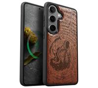 Carveit Custodia Compatibile Magsafe per Galaxy S26 Plus Case, Legno Cover avec Magnetico per Samsung S26 Plus Custodia Paraurti Robusto TPU (Rosea-Il Senso Muth di Scolpiti)