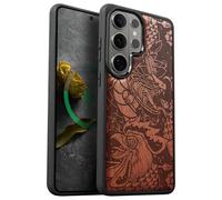 Carveit Custodia Compatibile Magsafe per Galaxy S26 Ultra Case, Legno Cover avec Magnetico per Samsung S26 Ultra Custodia Paraurti Robusto TPU (Rosea-Feroce Scontro Mitico)