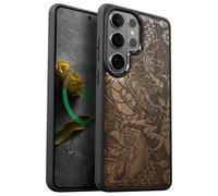 Carveit Custodia Compatibile Magsafe per Galaxy S26 Ultra Case, Legno Cover avec Magnetico per Samsung S26 Ultra Custodia Paraurti Robusto TPU (Noce-Feroce Scontro Mitico)