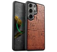 Carveit Custodia Compatibile Magsafe per Galaxy S26 Ultra Case, Legno Cover avec Magnetico per Samsung S26 Ultra Custodia Paraurti Robusto TPU (Rosea-Pergamena del Mistero)